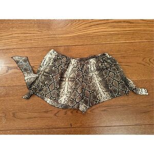 Snake Print Satin Shorts – Size S